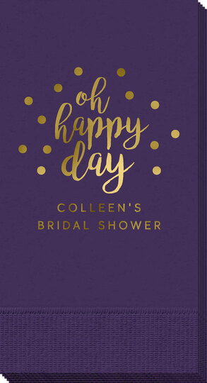 Confetti Dots Oh Happy Day Guest Towels